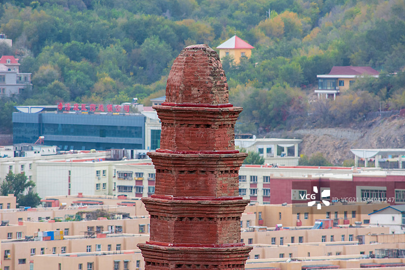秋日的乌鲁木齐红山公园，乌鲁木齐地标：红山宝塔图片素材