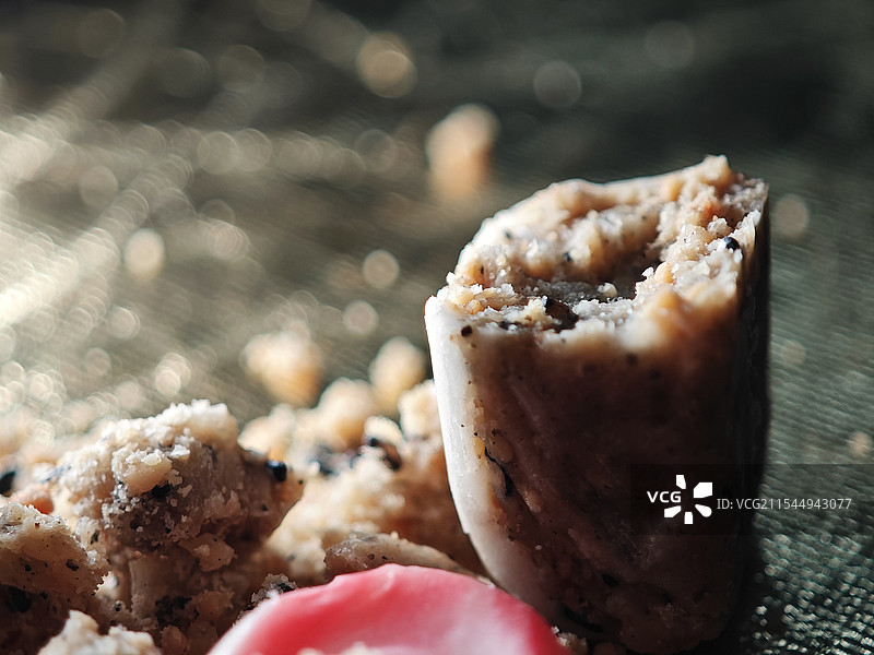 碎块状酥糖零食特写展示图片素材