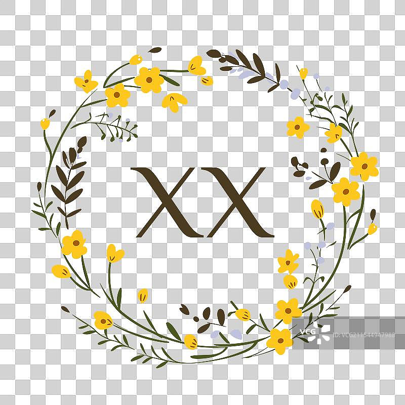 彩色首字母填充的身体护理化妆品品牌图片素材