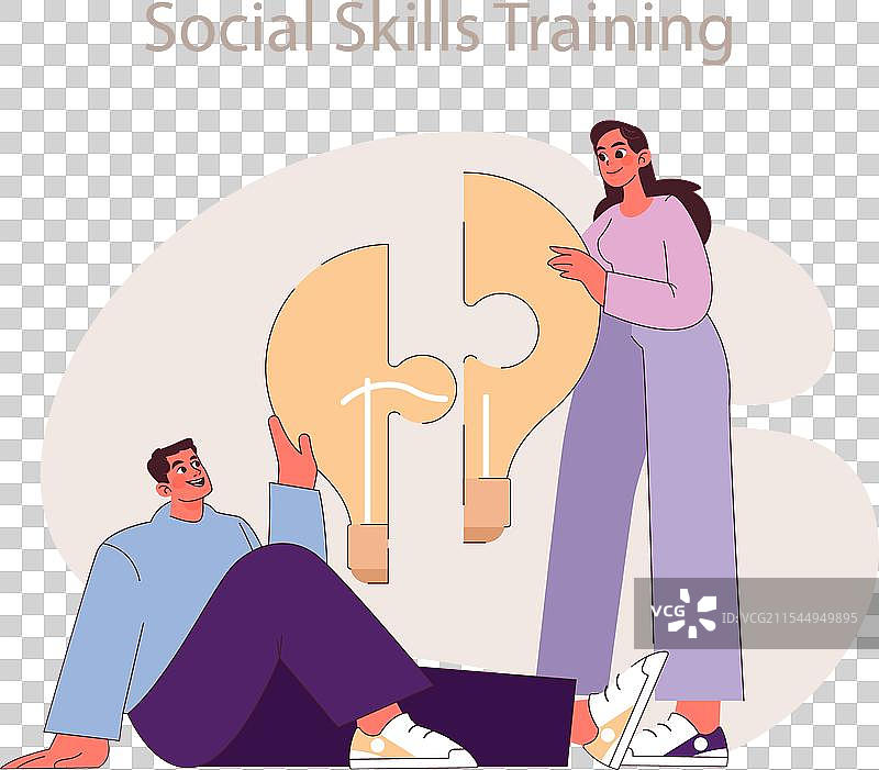 社交技能培训概念图片素材