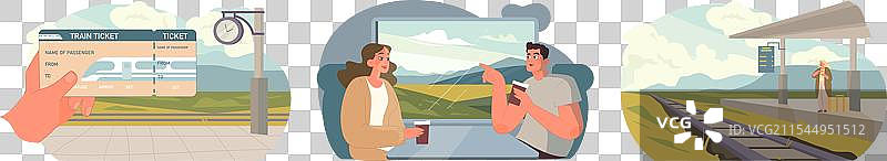 火车旅行必备物品图片素材