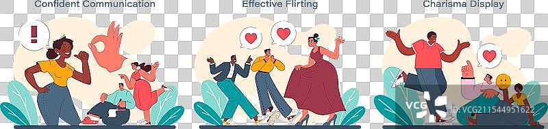 充满活力的自信形象概念集图片素材