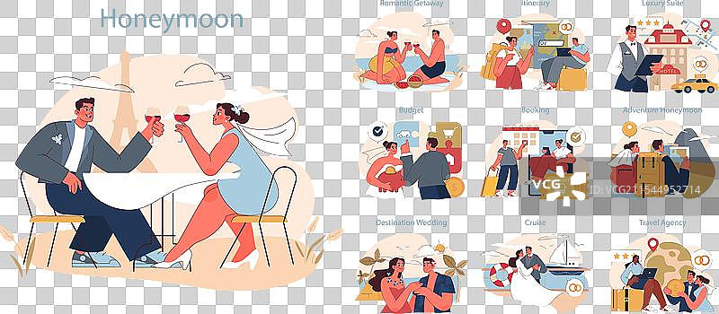 蜜月套装图片素材