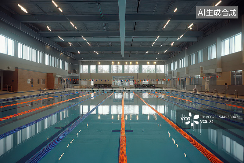 【AI数字艺术】室内游泳池图片素材