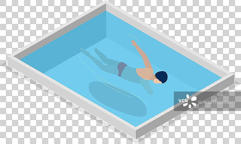 残疾运动员的3D等距平面图集图片素材