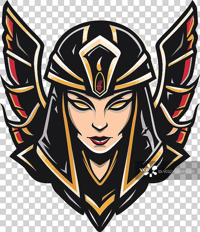 女性女王克利奥帕特拉电子竞技标志图标贴纸图片素材