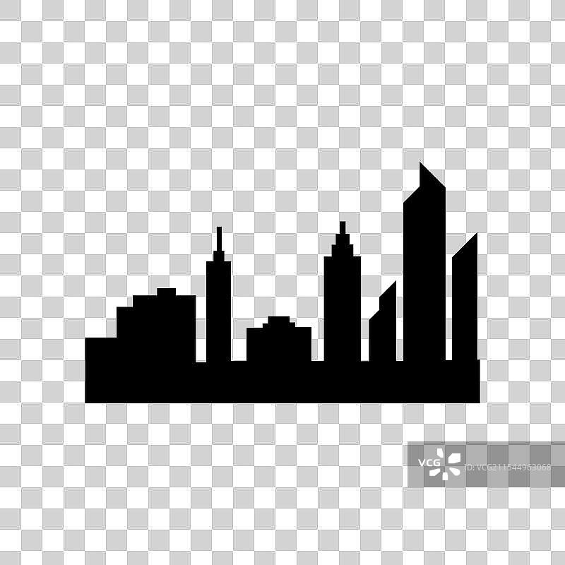 现代城市天际线图标背景图片素材