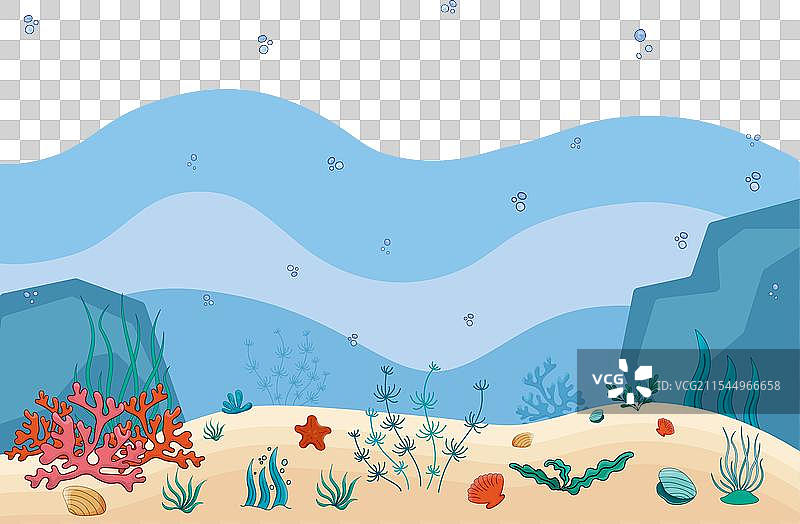 水下世界场景，海洋生物图片素材