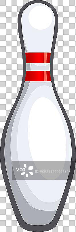 经典简单的卡通十柱保龄球瓶图片素材