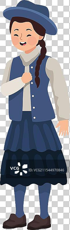 穿着传统服装的阿米什妇女图片素材