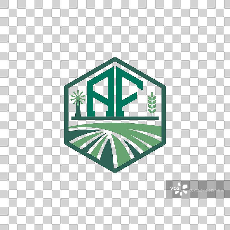 现代农业AF标志设计，字母AF农场图片素材