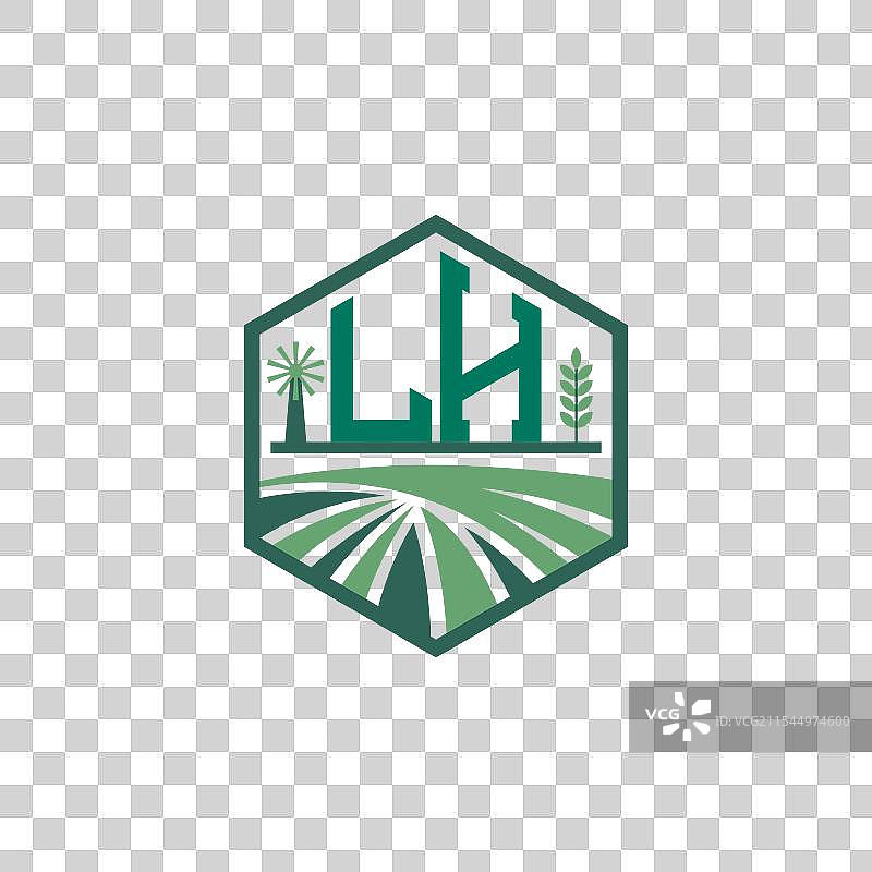 现代农业LH标志设计字母LH农场图片素材