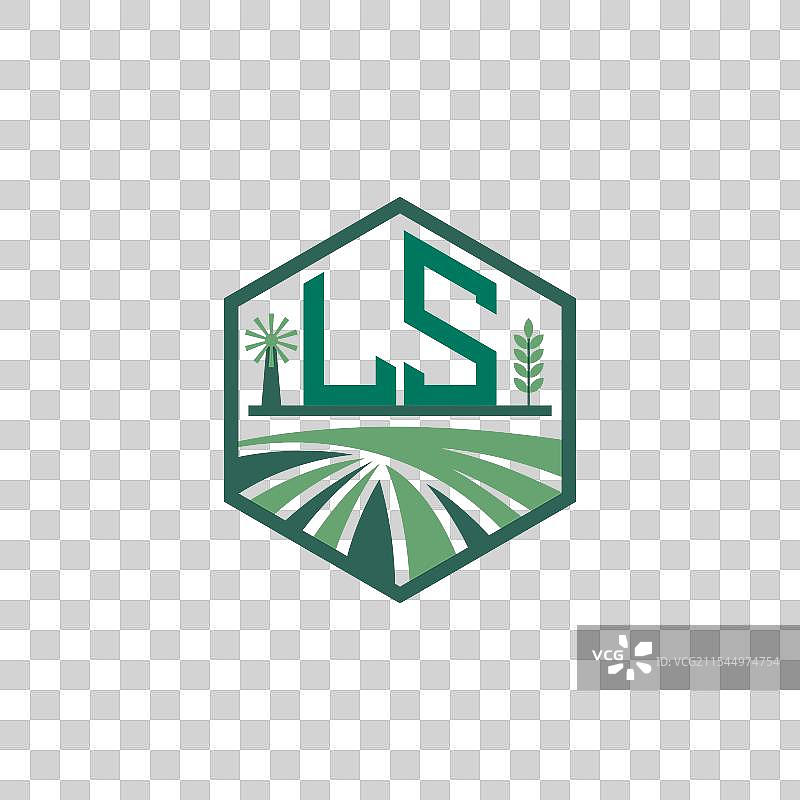 现代农业LS标志设计，字母LS农场图片素材