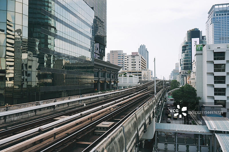 曼谷天铁轨道图片素材