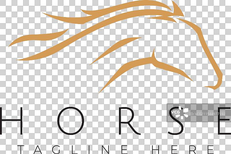 马头标志，鬃毛优雅，农场运动赛马图片素材