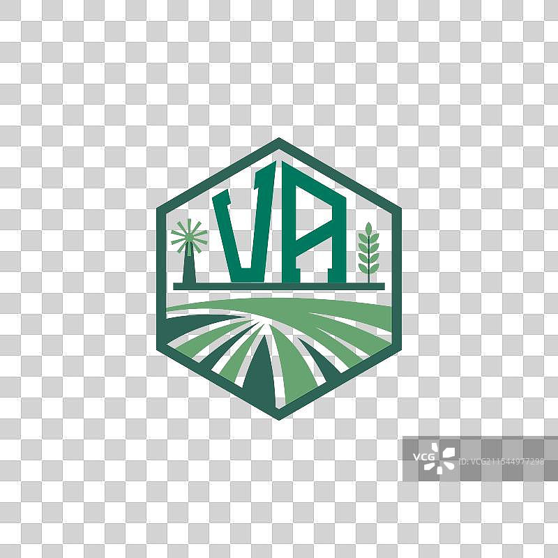 现代农业VA标志设计字母VA农场图片素材