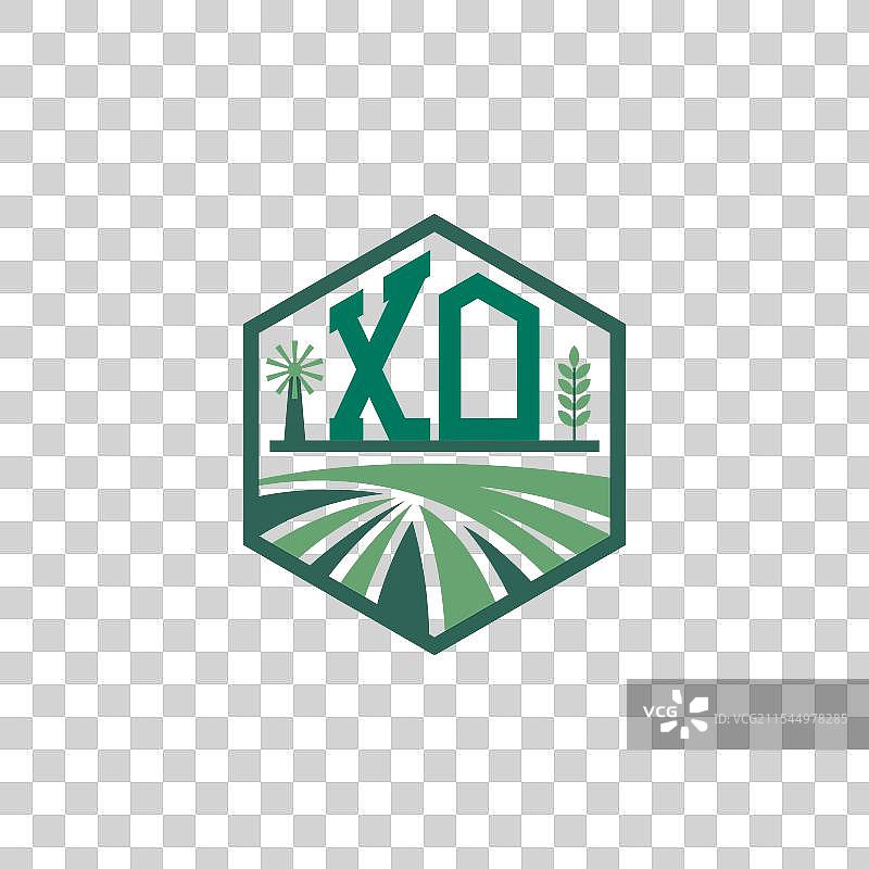 现代农业XO标志设计字母XO农场图片素材
