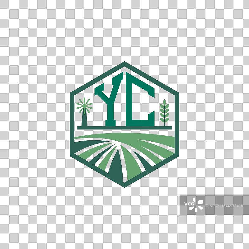 现代农业YC标志设计字母YC农场图片素材