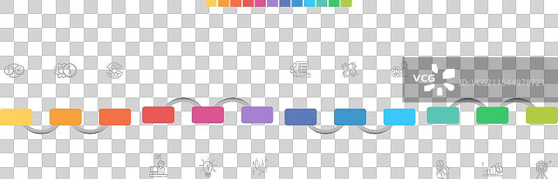 一年日历的时间线，包含12个月。图片素材