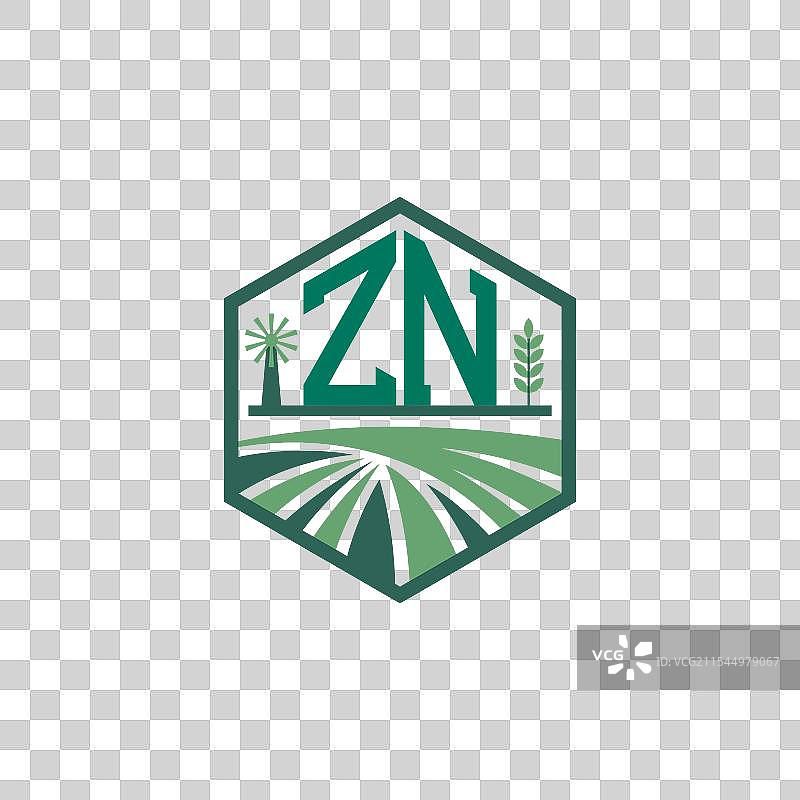 现代农业ZN标志设计字母ZN农场图片素材
