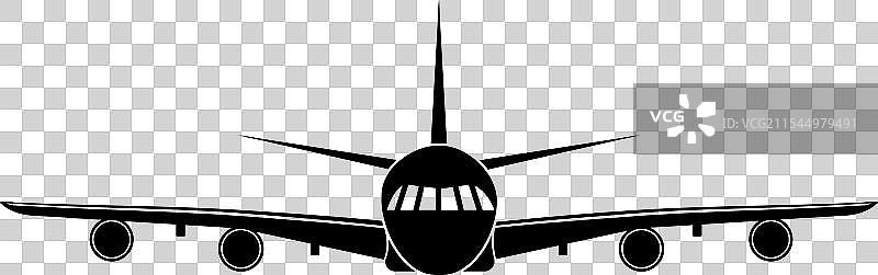 孤立在天空中的飞机图片素材