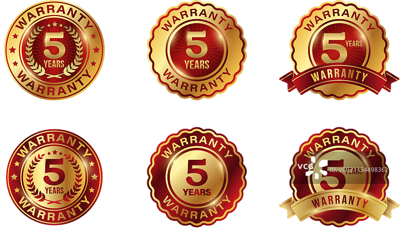 保修或保证金色徽章图片素材