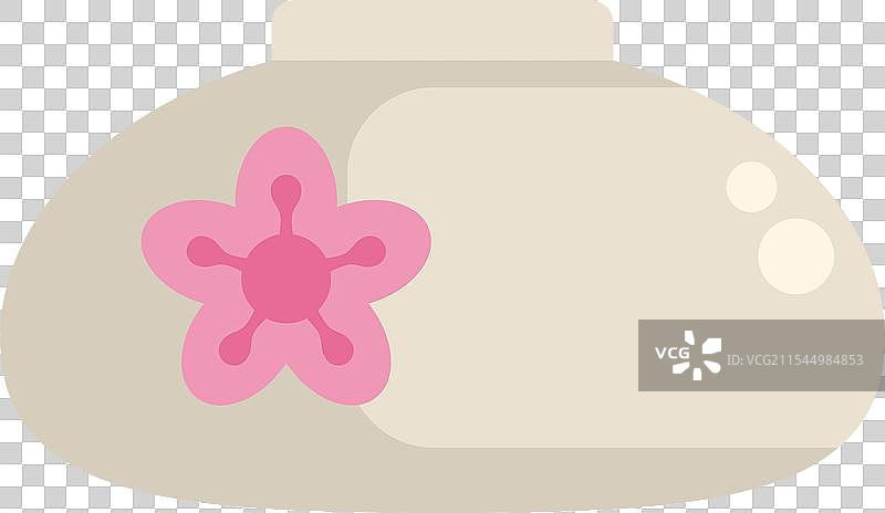 樱花风味的日本传统和菓子麻糬图片素材