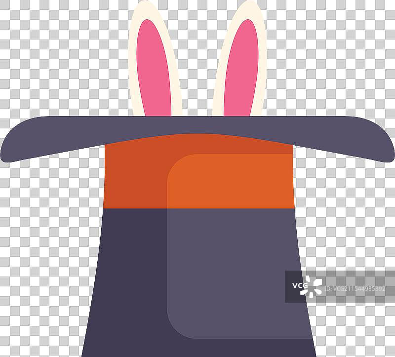 魔术师的高顶帽，兔耳朵露出来图片素材
