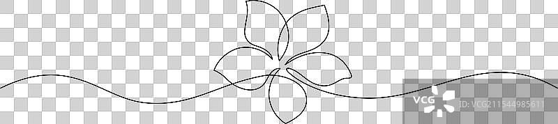 一笔连画的夹竹桃花图片素材