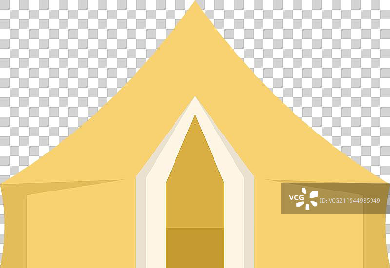 日落时分，森林中的露营帐篷屹立着图片素材