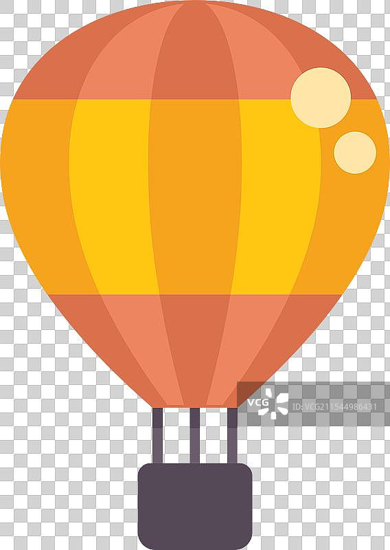 黄色和橙色的热气球在空中飞行图片素材