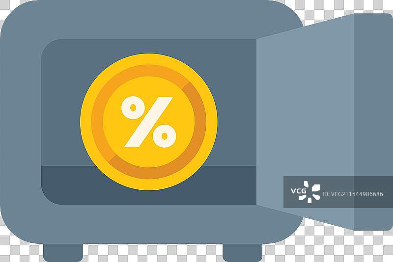 打开包含百分号的保险箱图片素材