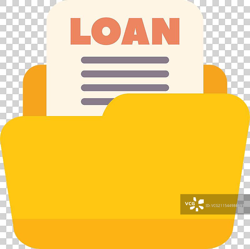 文件夹内的贷款协议文档图标图片素材