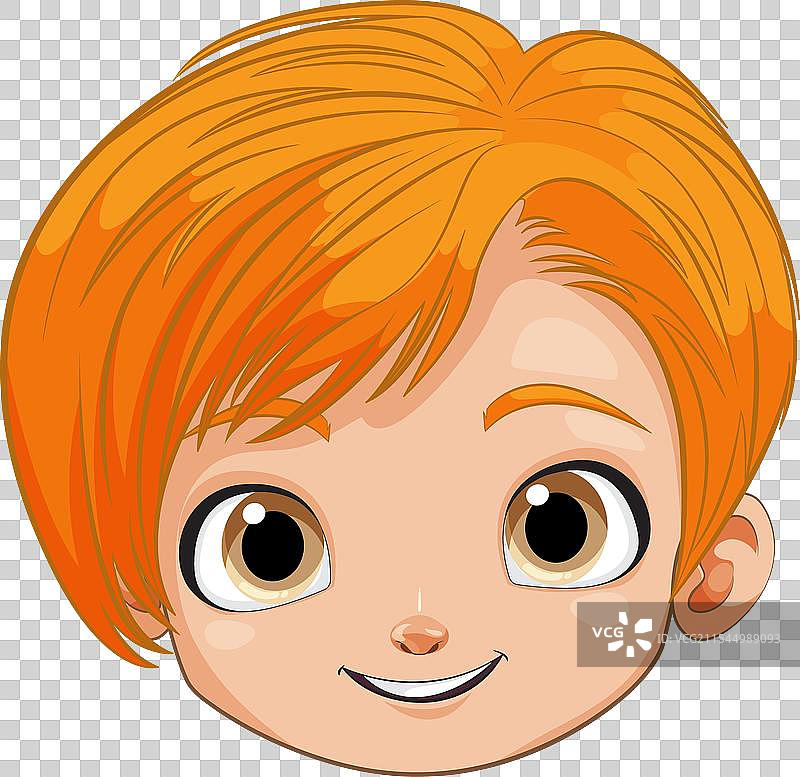 一个快乐的年轻卡通男孩图片素材