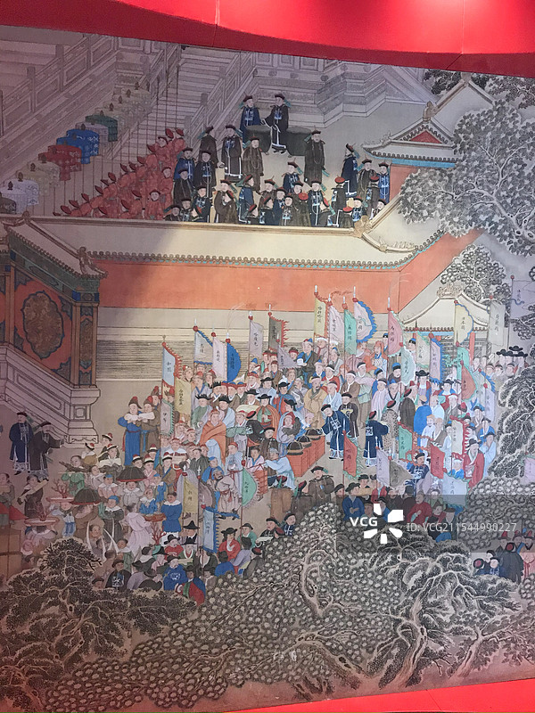 故宫文物万邦来朝画作展品图片素材
