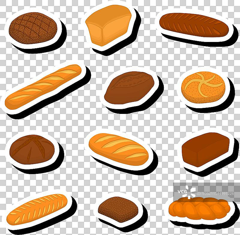 美丽可口的自制烘焙面包套装图片素材