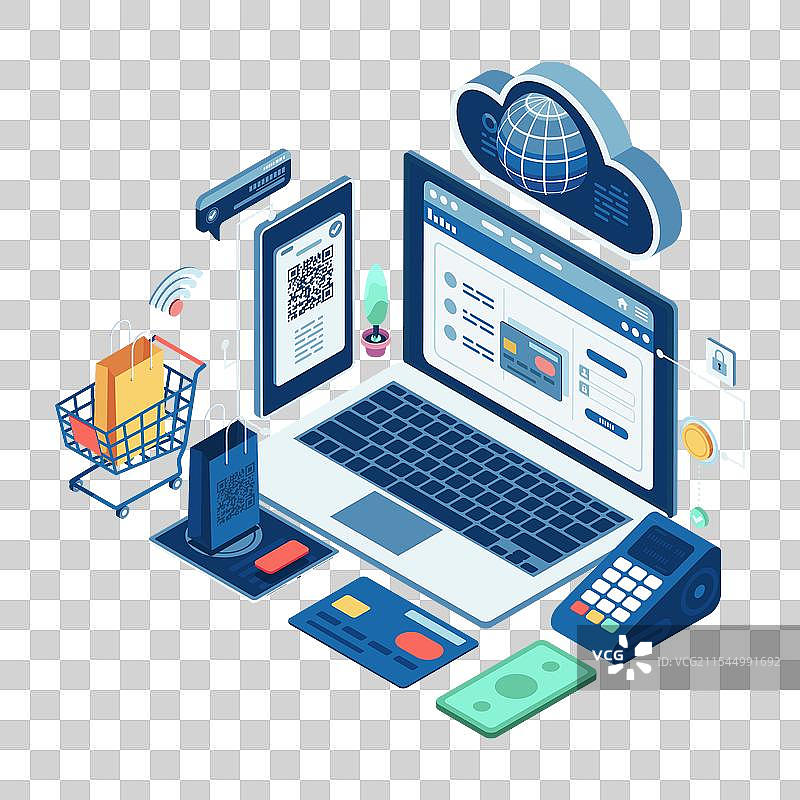 等距电子商务支付网关图片素材