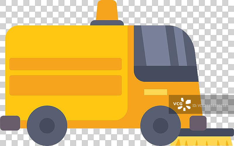 街道清扫车清洁道路维护图片素材