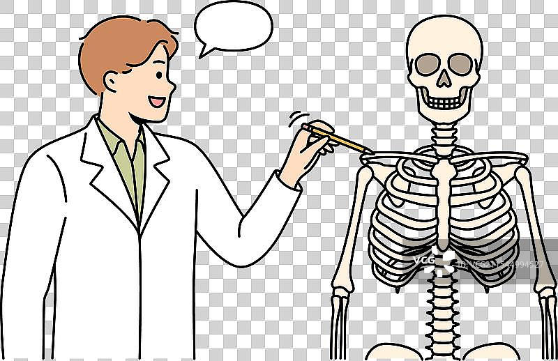 男教师在医学院讲授内容图片素材