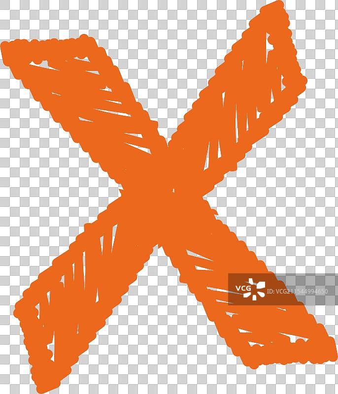 交叉标记笔刷风格图片素材