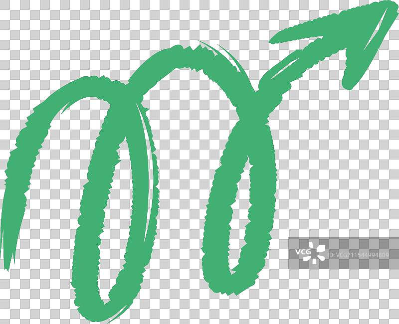 绿色螺旋箭头图片素材