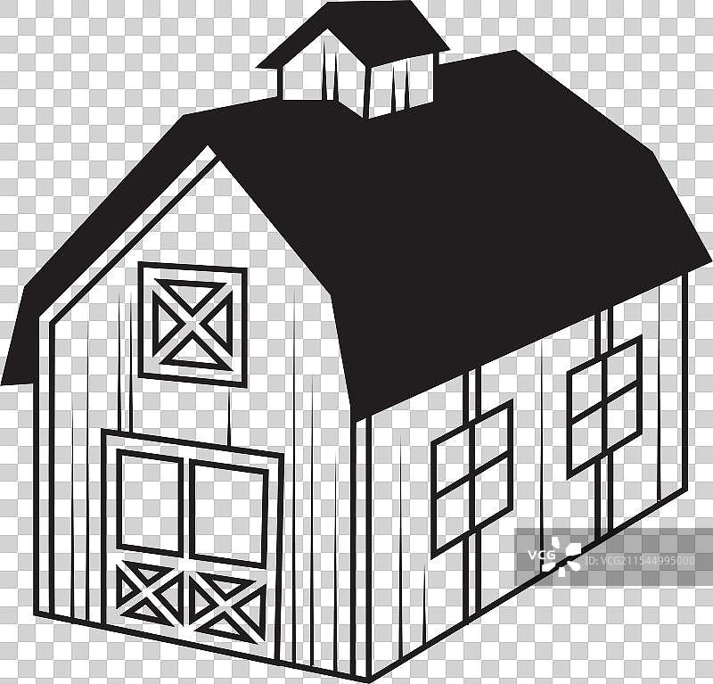 木制农场谷仓图片素材