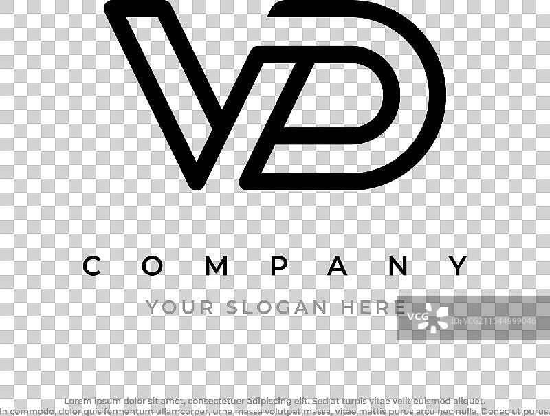 初始字母VD的标志设计图片素材