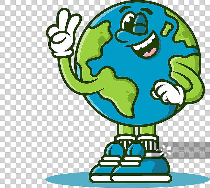 地球角色用手形成一个符号图片素材