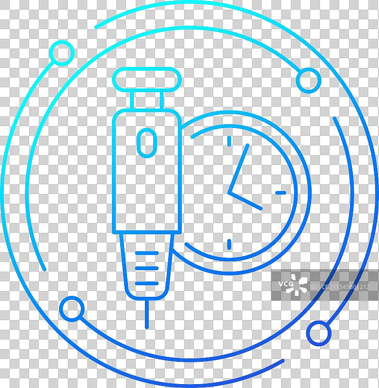 胰岛素注射时间图标线性设计图片素材