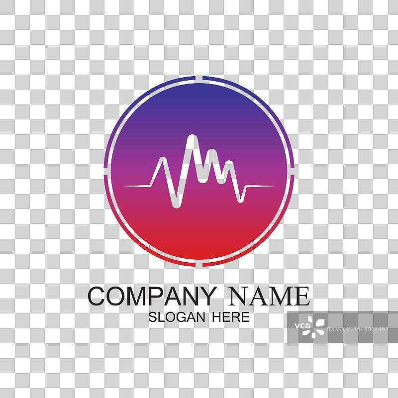 脉冲线插图模板图片素材