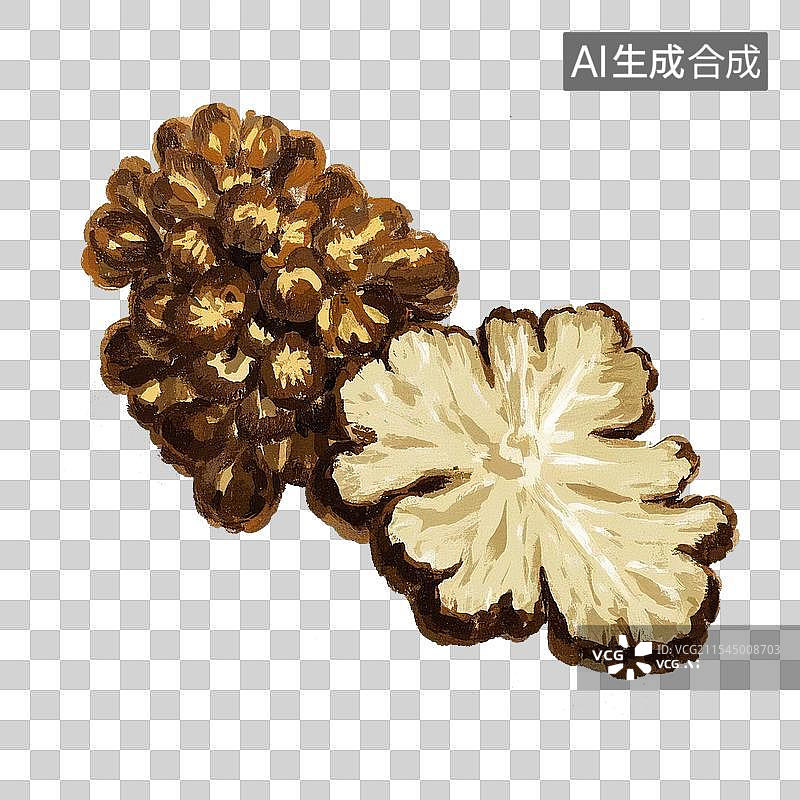 【AI数字艺术】中药材川芎设计元素图片素材