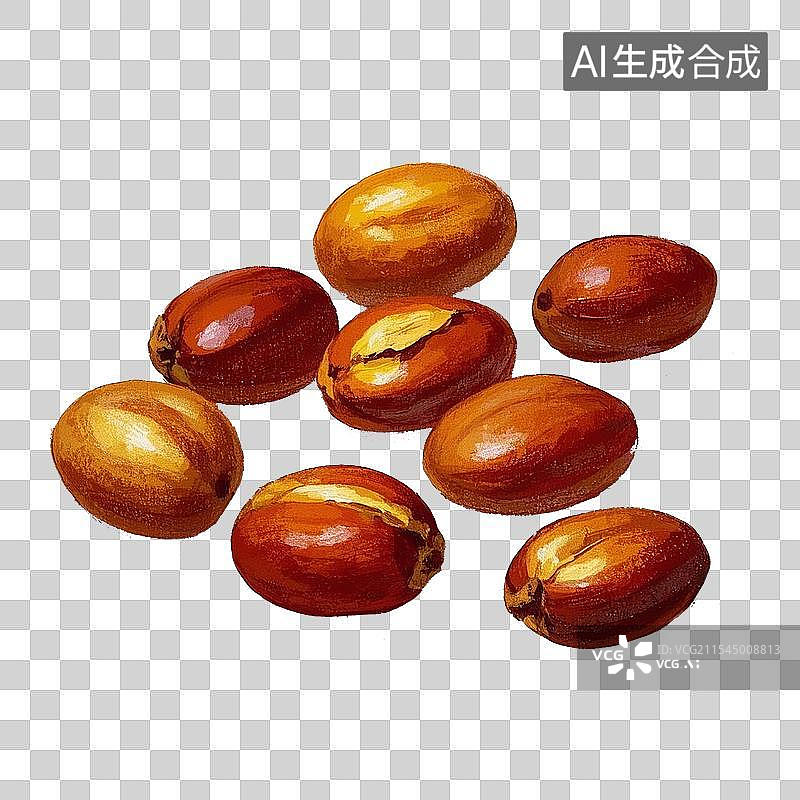 【AI数字艺术】中药材酸枣仁设计元素图片素材