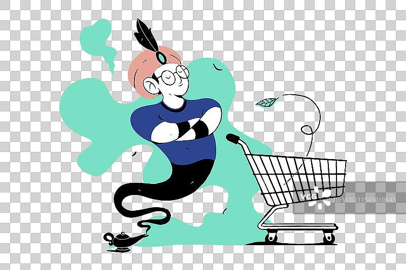 精灵购物狂欢图片素材