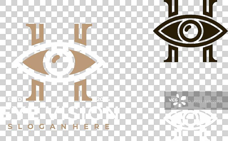 字母H眼睛视觉标志设计符号图标图片素材